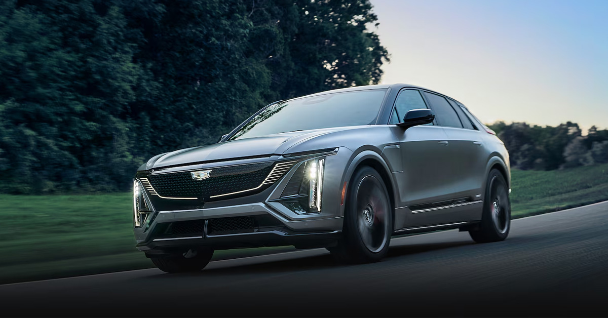 2026 Cadillac LYRIQ V on the road