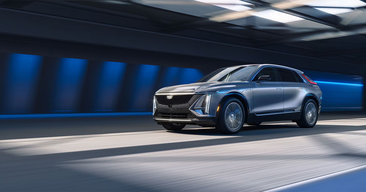 2026 Cadillac LYRIQ - driving fast on a road