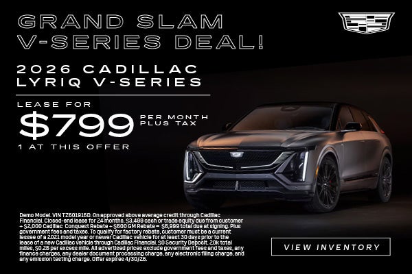 2026 Cadillac LYRIQ V-Series lease for $799 per month