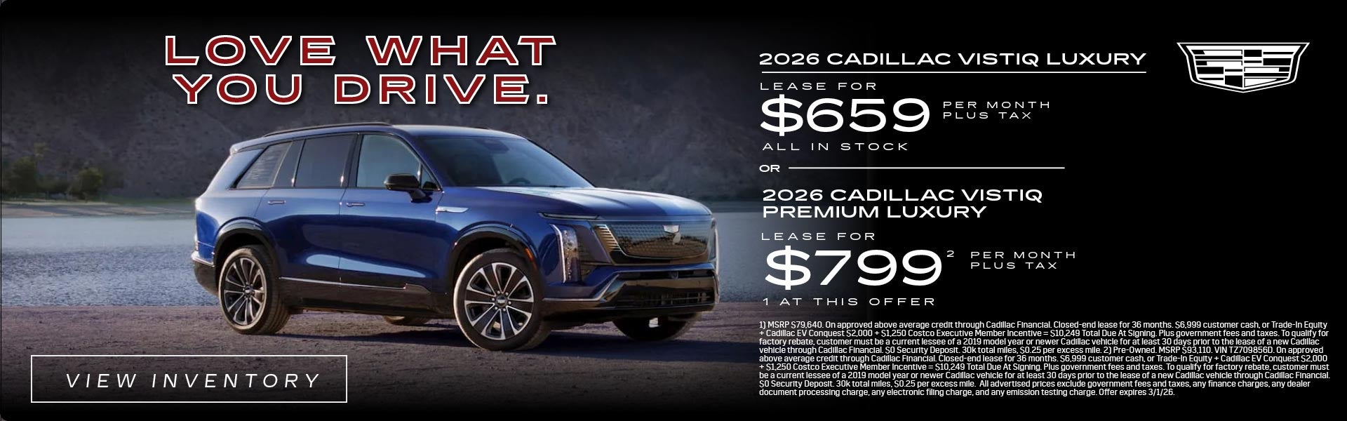 Love What You Drive - 2026 Cadillac VISTIQ