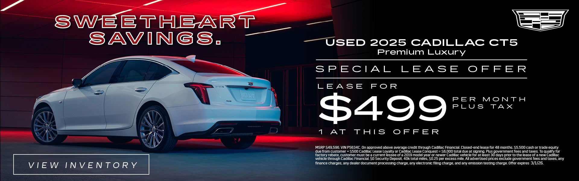 Sweetheart Savings - Used 2025 Cadillac CT5
