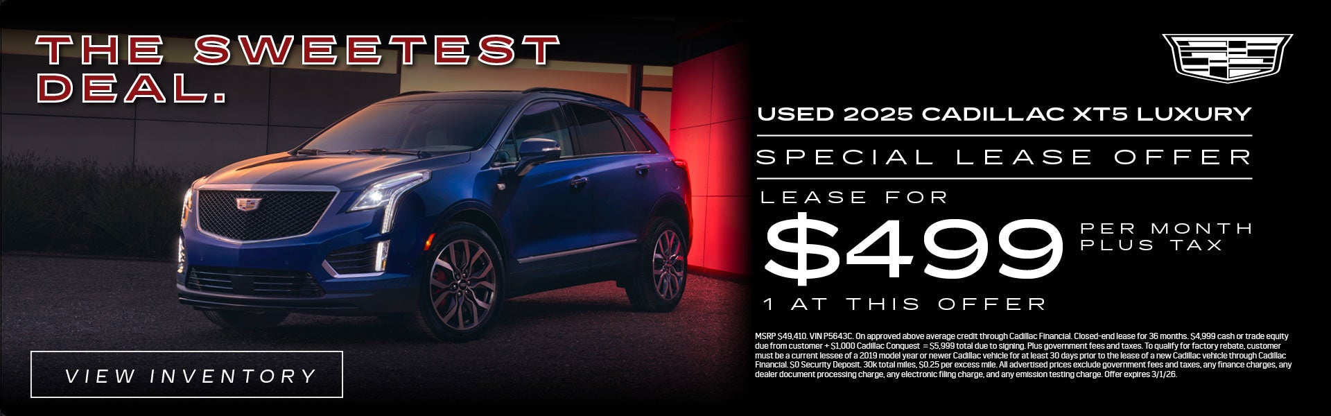 The Sweetest Deal - Used 2025 Cadillac XT5 Luxury