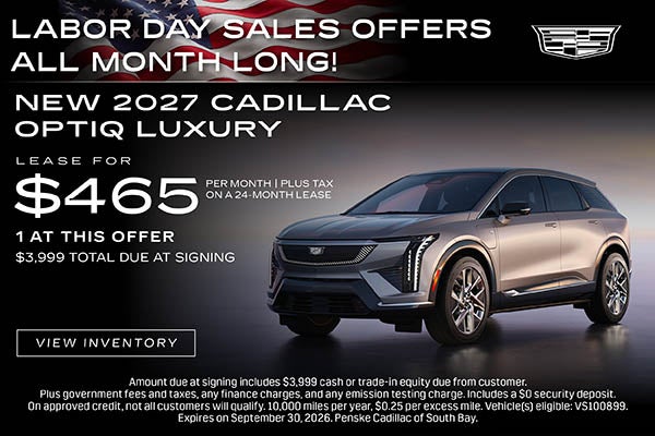 New 2027 Cadillac OPTIQ Luxury Lease Offer