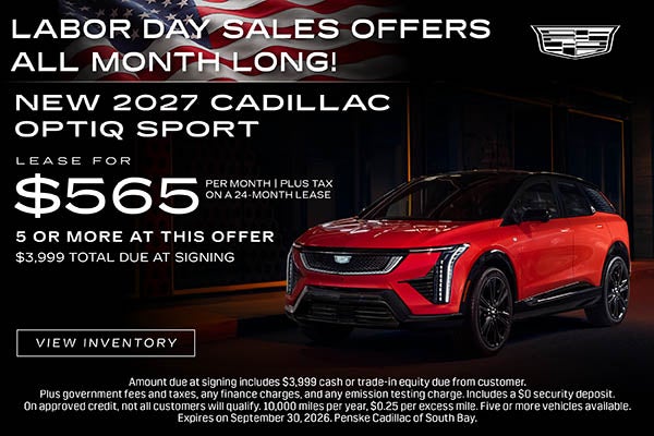New 2027 Cadillac OPTIQ Sport Lease Offer